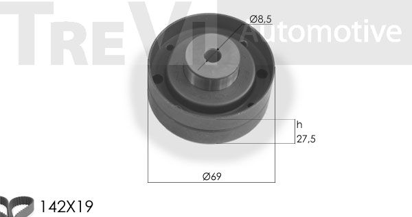 TREVI AUTOMOTIVE Комплект ремня ГРМ KD1109